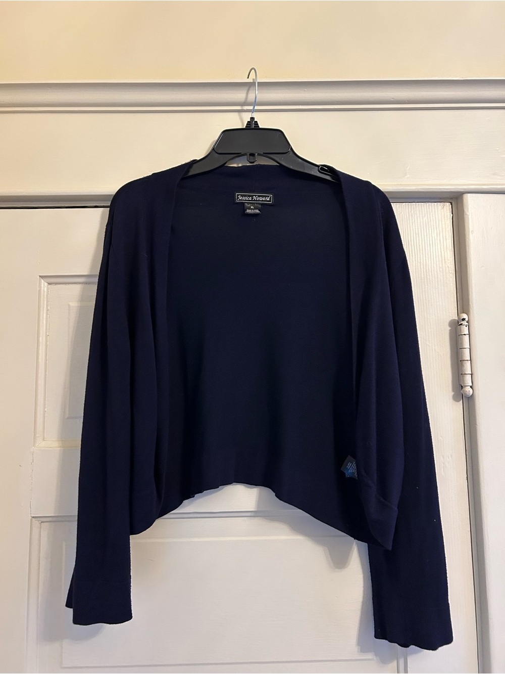 Jessica Howard Navy Open-Front Women's Cardigan